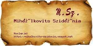 Mihálkovits Szidónia névjegykártya